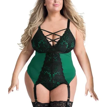 Dámské erotické prádlo Erotický set, 2XL-5XL Varianta: zelená 2XL/3XL