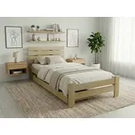 Postel PARIS zvýšená 80 x 200 cm, borovice Rošt: Bez roštu, Matrace: Matrace Coco Maxi 20 cm