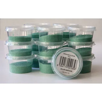 písek zeleň mátová / 18g (Dekorativní písek)