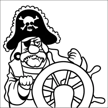 PIRÁT / 20x20 cm (Samolepicí šablona na pískování)