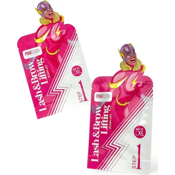 Pink Flash Switzerland Lash & Brow Lifting Flash Lift (1. krok) – sáčky 5 × 1,5 ml