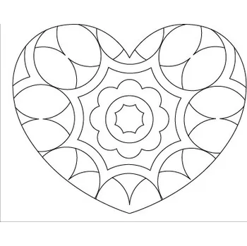 SRDCE III. / 15x12 cm (Samolepicí šablona na pískování)