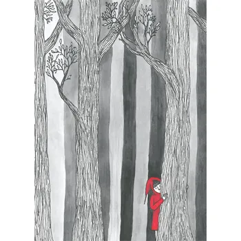 Ellastration Přáníčko Karkulka v lese