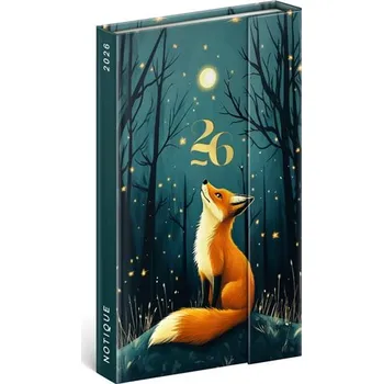 Diář Týdenní magnetický diář Liška 2026