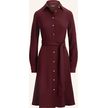 Dámské oblečení Lauren Ralph Lauren Dámské Košilové Šaty, tmavě červená, 34