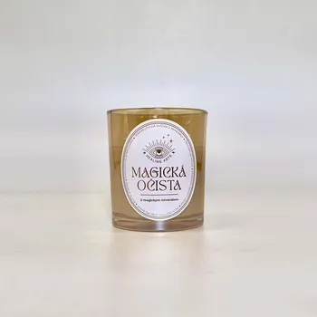 Svíčka Svíčka Magická očista s černým osidiánem Sojová svíčka s Palem Saltem