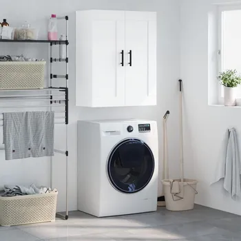 Příborník do zásuvky Nástěnná skříňka bílá 69,5 x 34 x 90 cm kompozitní dřevo