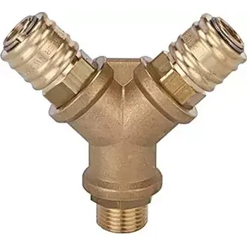 Kompresor Rozbočovací krabice, mosaz, 4 spojky, vnější závit G1/2" RIEGLER