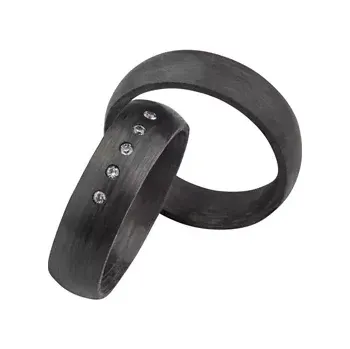 Prsten Snubní prsteny z karbonu