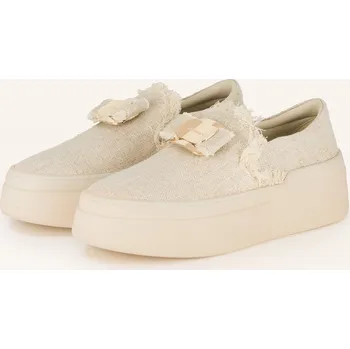 Dámské mokasíny Ferragamo Dámské Plateau Pantofle, krémová, 39