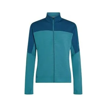 Pánská mikina Icebreaker Merino Blend 300 RealFleece Descender LS Zip Men TOPAZ/ATLANTIS/CB modrá S 198265266214