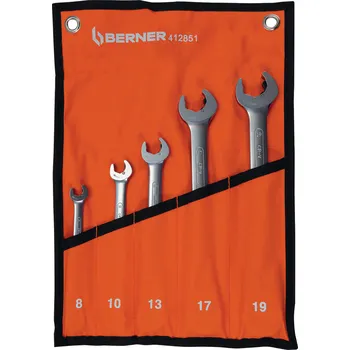 Zabzepeční vozidel Berner DUO GEAR sada očkoplochých ráčnových klíčů 8-19 mm, 5-dílná, 412851 + sleva 5% po přihlášení