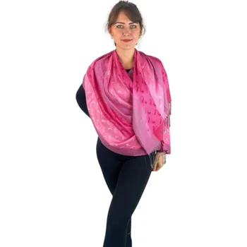 Šátek Dámský šátek 70x175cm drops - tm.růžový