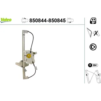 Stahovačka okna Zvedací zařízení oken VALEO 850844