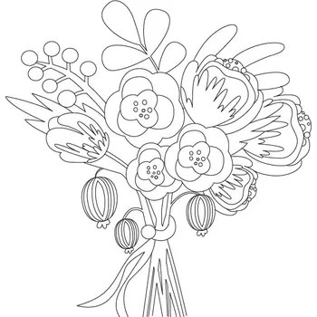 KVĚTINA / 20x20 cm (Samolepicí šablona na pískování)