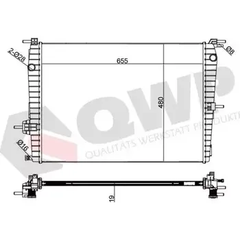 Chladič motoru QWP Chladič vody QWP WRA347