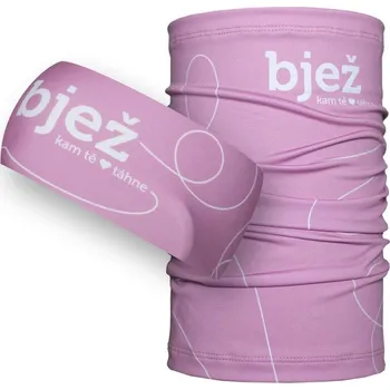 Sportovní čelenka sada bjež ACTIVE čelenka/STORM nákrčník WAY ROSE