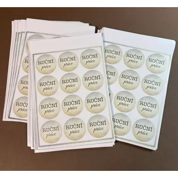 Výuková hračka Ruční práce 1. / 3 cm (samolepky na archu 12 ks)