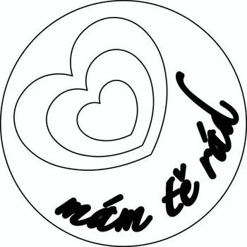 SRDÍČKO mám tě rád / 10x10 cm (Samolepicí šablona na pískování)