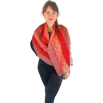 Šátek Dámský šátek 70x175cm drops - červený