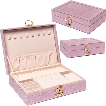 Šperkovnice Peterson šperkovnice s vyhrazeným prostorem pro hodinky Barva: Růžová