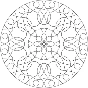 mandala 20. / 20x20 cm (Samolepicí šablona na pískování)