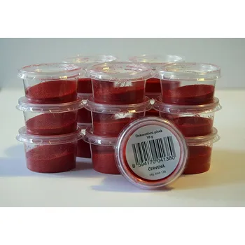 písek červená / 18g (Dekorativní písek)