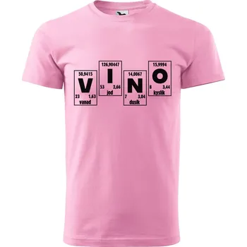 Pánské tričko DOBRÝ TRIKO Pánské tričko s potiskem Prvky víno Velikost: M, Barva: Růžová