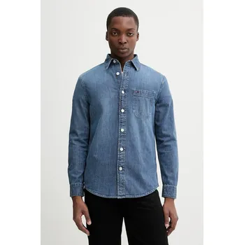 Pánská košile Džínová košile Tommy Jeans DM0DM22303 modrá 57X, vel. M
