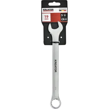 Klíč Oboustranný klíč očko/otevřený 19 mm, 225 mm - KREATOR