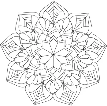 MANDALA 26. / 20x20 cm (Samolepicí šablona na pískování)