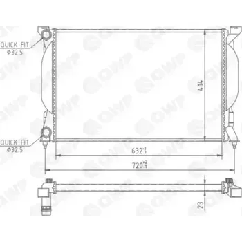 Chladič motoru QWP Chladič vody QWP WRA125