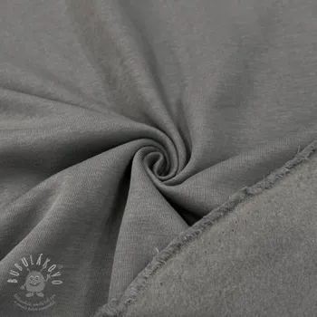 Teplákovina počesaná dark grey