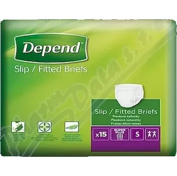 Inkontinenční vložka Depend Slip Super Plus inkont.kalhotky vel.S 15ks