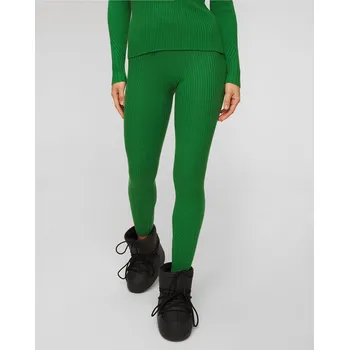 Zelené Dámské Legíny Varley Mocado Rib Knit Legging Var01665-vg