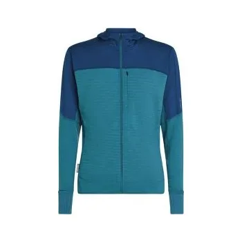 Pánské oblečení Icebreaker Merino Blend 300 RealFleece Descender LS Zip Men TOPAZ/ATLANTIS/CB modrá L 198265266078