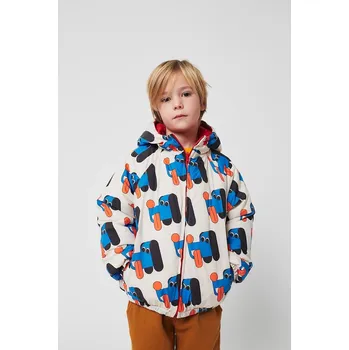 Dívčí bunda Dětská oboustranná bunda Bobo Choses Doggy Mate 225AC118 béžová 01X, vel. 111/122