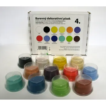 sada písků 4. / 12 barev (Dekorativní písky)