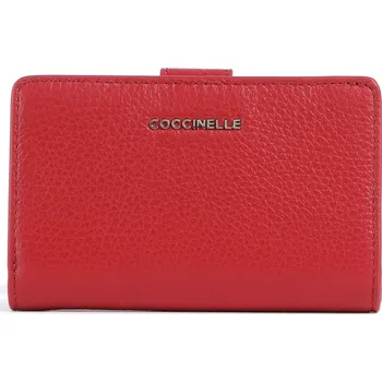 Coccinelle Metallic Soft Peněženka 9cm, L, červená, kůže, 50553248