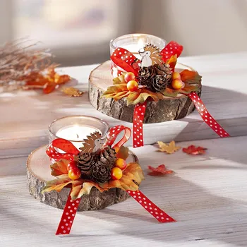 Svícen Weltbild Svícen na čajovou svíčku Dřevo, 2 ks 495683