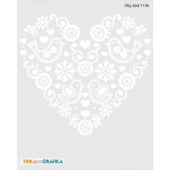 Textilie k potisku Srdíčko bílé – nažehlovačka