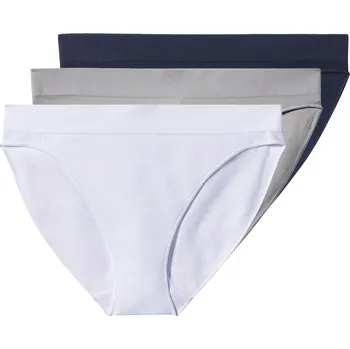 Kalhotky esmara® Dámské bezešvé kalhotky, 3 kusy (navy modrá / šedá / bílá, M(40/42))