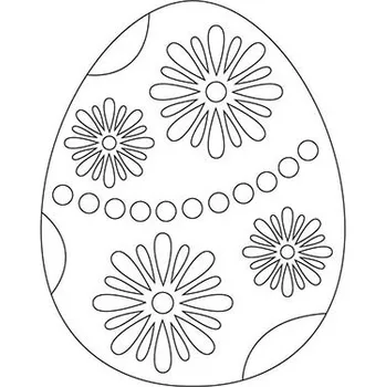 Samolepící dekorace velikonoční VAJÍČKO I. / 12x15 cm (Samolepicí šablona na pískování)