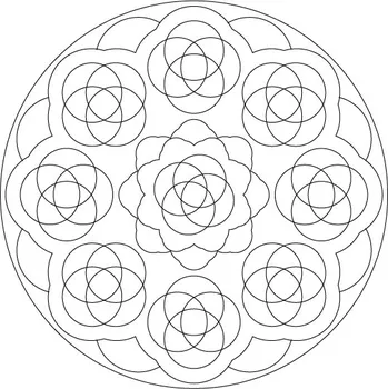 mandala 10. / 20x20 cm (Samolepicí šablona na pískování)