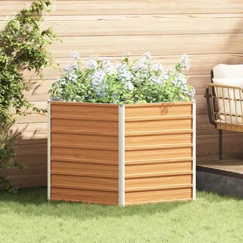 Vyvýšený zahradní záhon Světle hnědá 129 x 129 x 77 cm