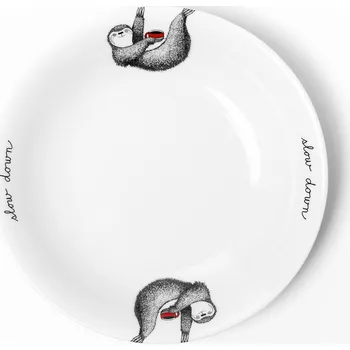 Talíř Ellastration Hluboký talíř Lenochod