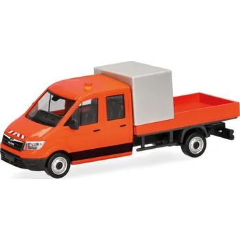 autíčko MAN TGE dvojitá kabina městská oranžová Herpa 099141