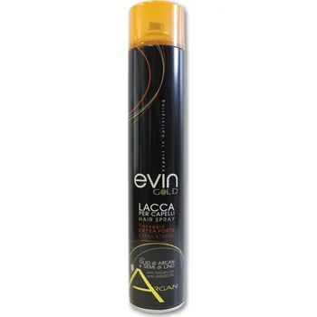 Stylingový přípravek Evin Gold lak na vlasy s arganovým olejem Hair Spray EXTRA FORTE 750 ml