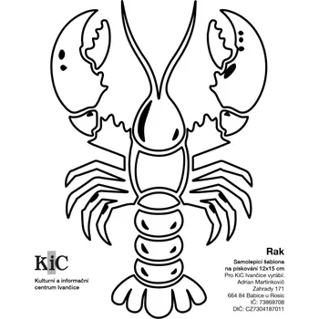 Samolepící dekorace RAK / 12x15 cm (Samolepicí šablona na pískování)