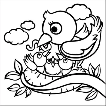 Samolepící dekorace PTÁČCI / 20x20 (Samolepicí šablona na pískování)